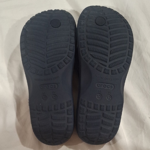 CROCS Unisex  Dark Blue Flip Flops Size M-10 W-12 - Picture 8 of 10